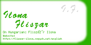 ilona fliszar business card